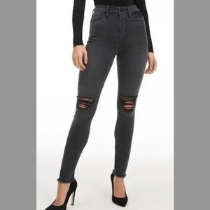 Good American Good Waist Black Distressed Jeans - US 18 / 29" Inseam